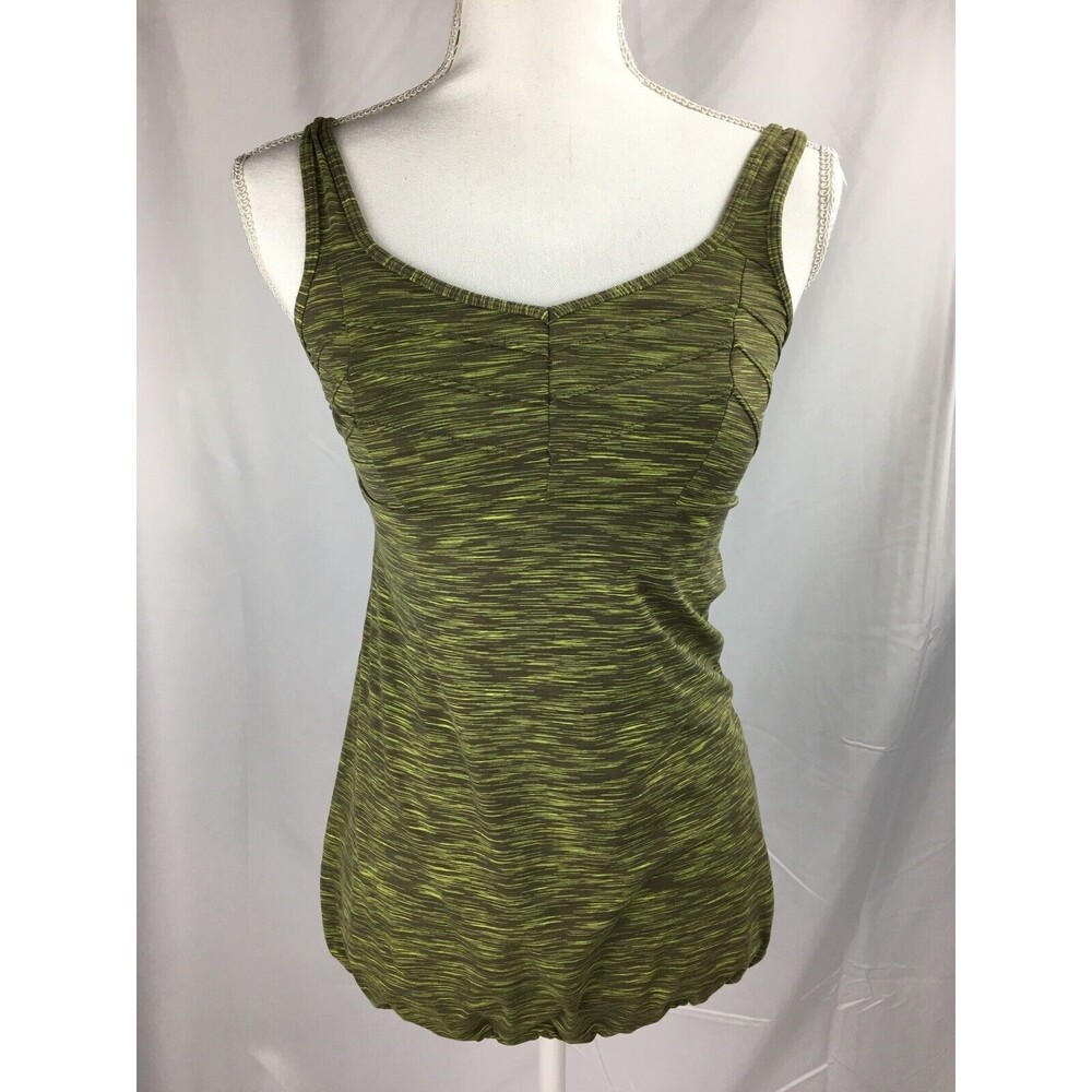 Lucy‎ Tech Women Size XS Green Tank Athletic Top Adjustable Tie Waist